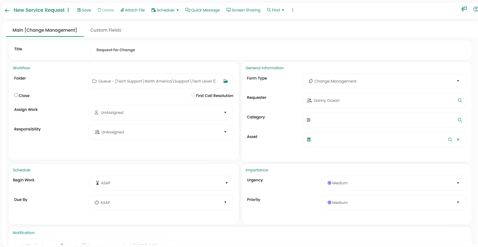 Service Request  Management